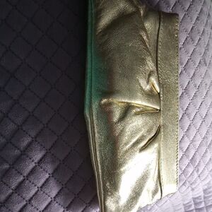 Lauren Merkin Gold Textured Clutch